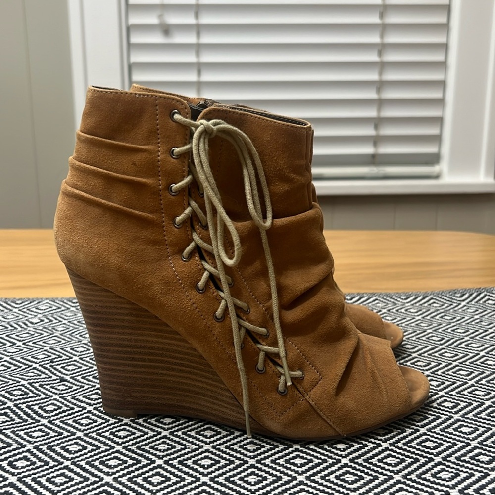 Aldo Peep Toe Wedge Bootie
